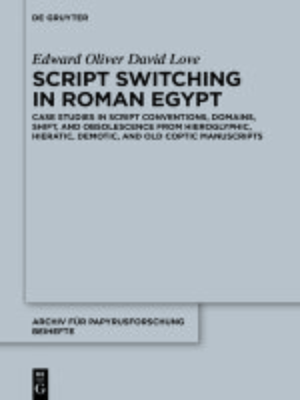 cover image of Script Switching in Roman Egypt